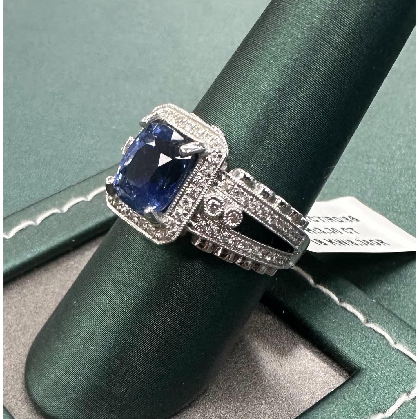 Cleopatra Sapphire and Diamond Ring