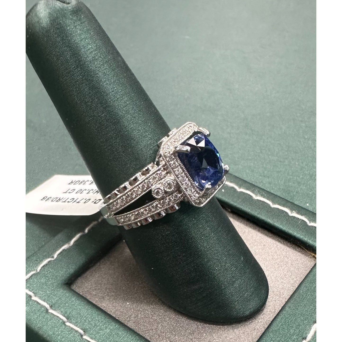 Cleopatra Sapphire and Diamond Ring