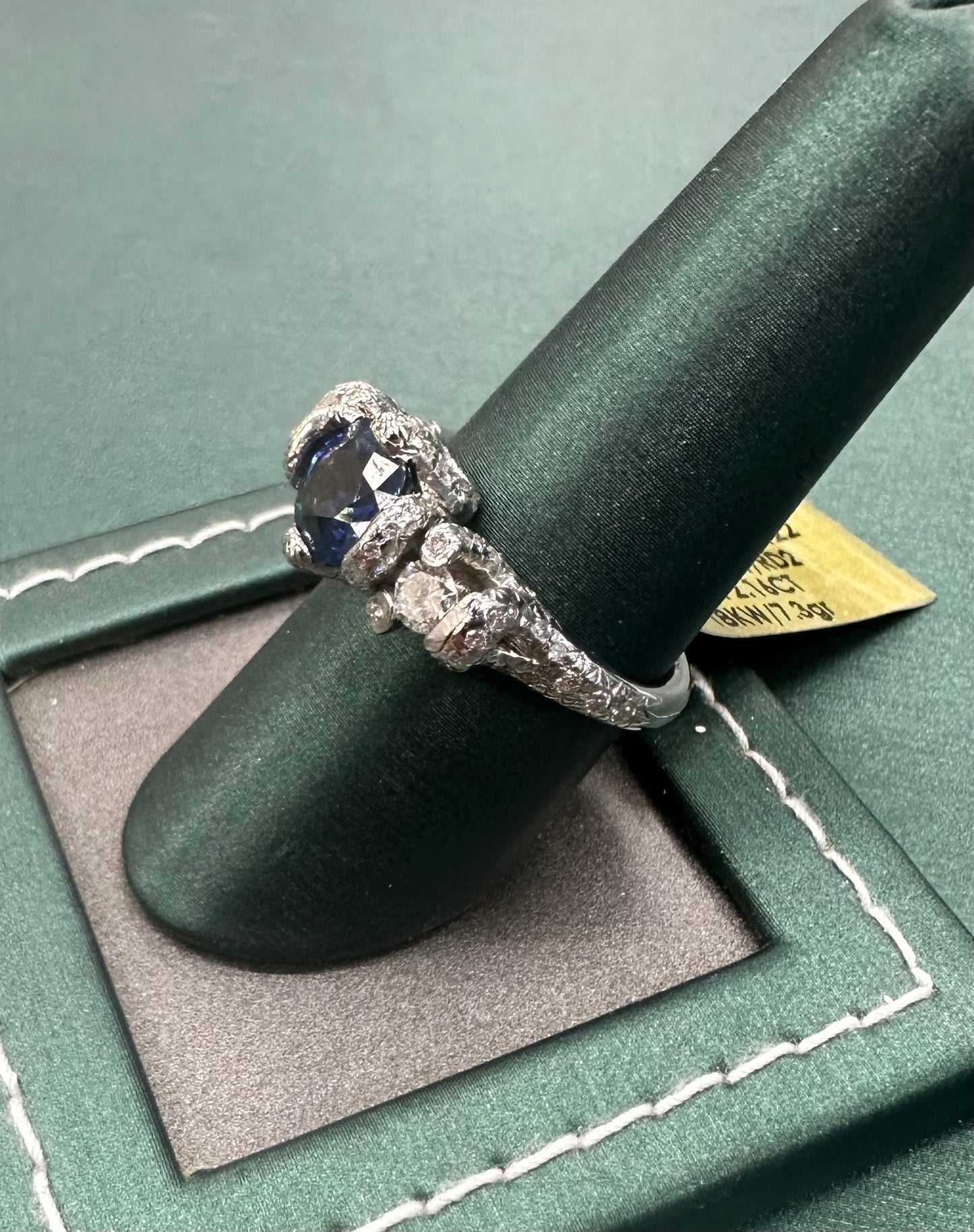 Sapphire sneak Trophy diamond ring