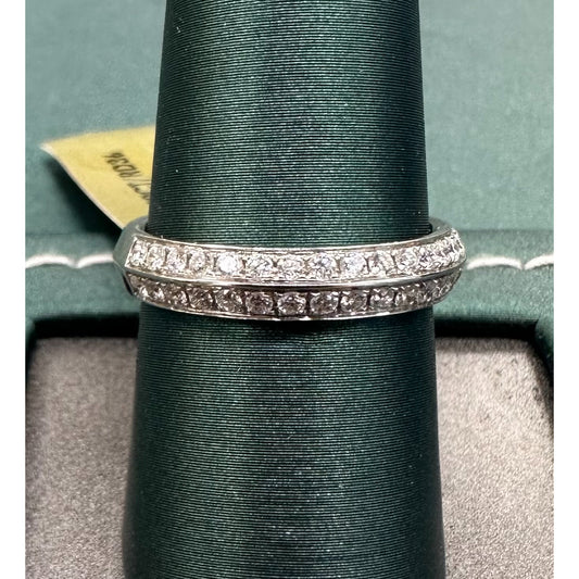 Double row ufo diamond ring