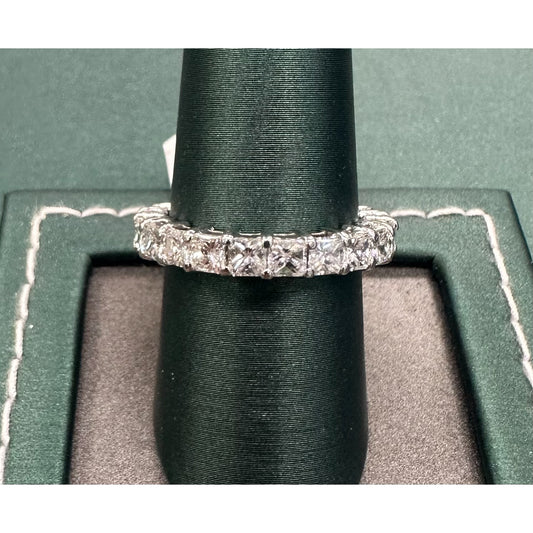 Diamond Infinity Ring Princess Cut 3.39 Carats