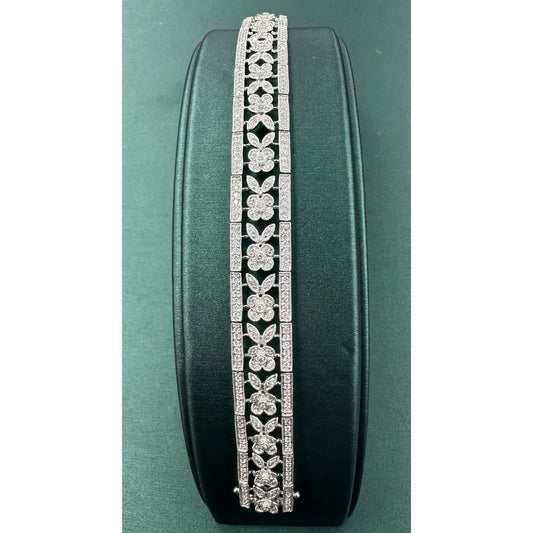English flower diamond pattern bracelet