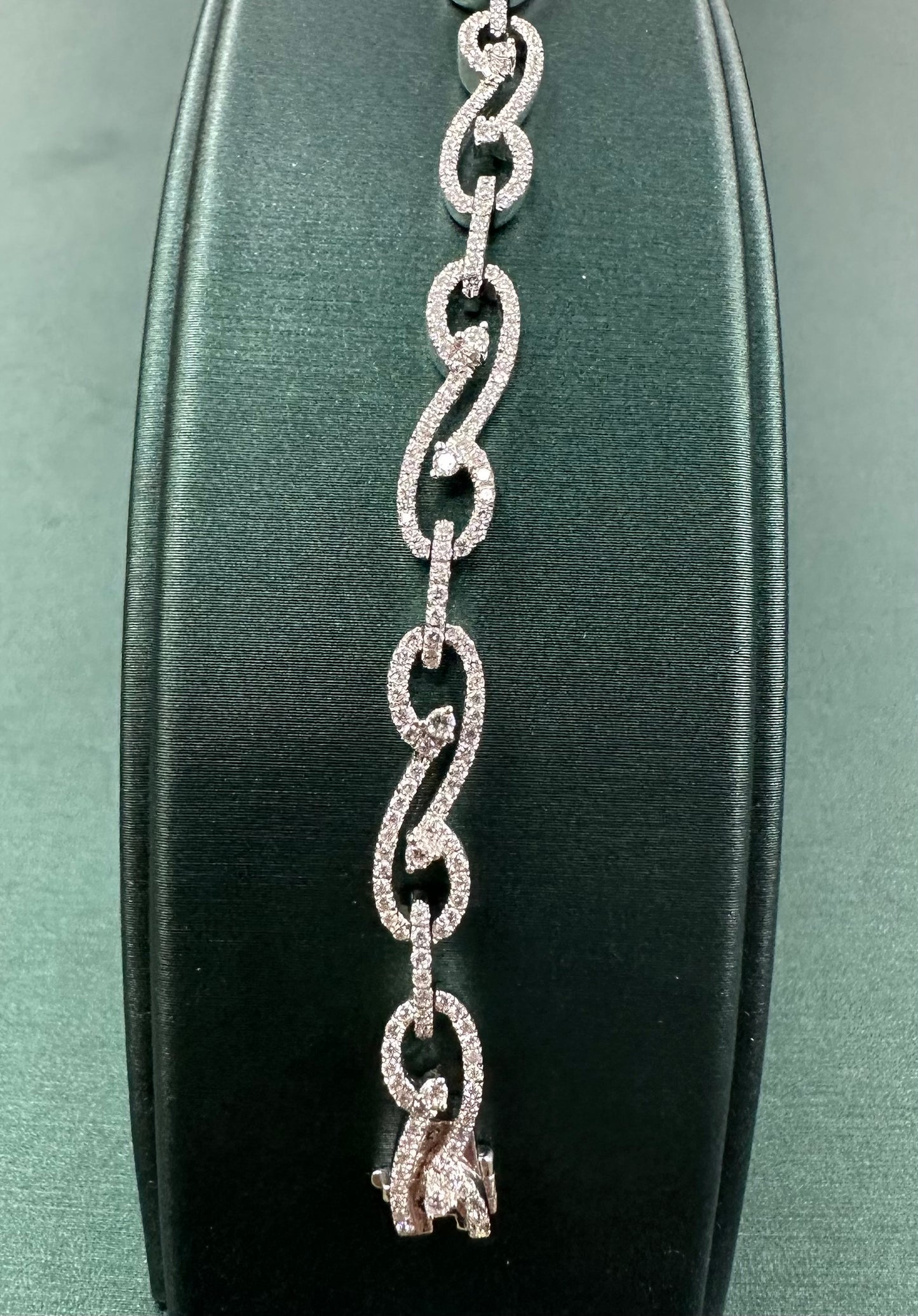 Diamond cursive bracelet