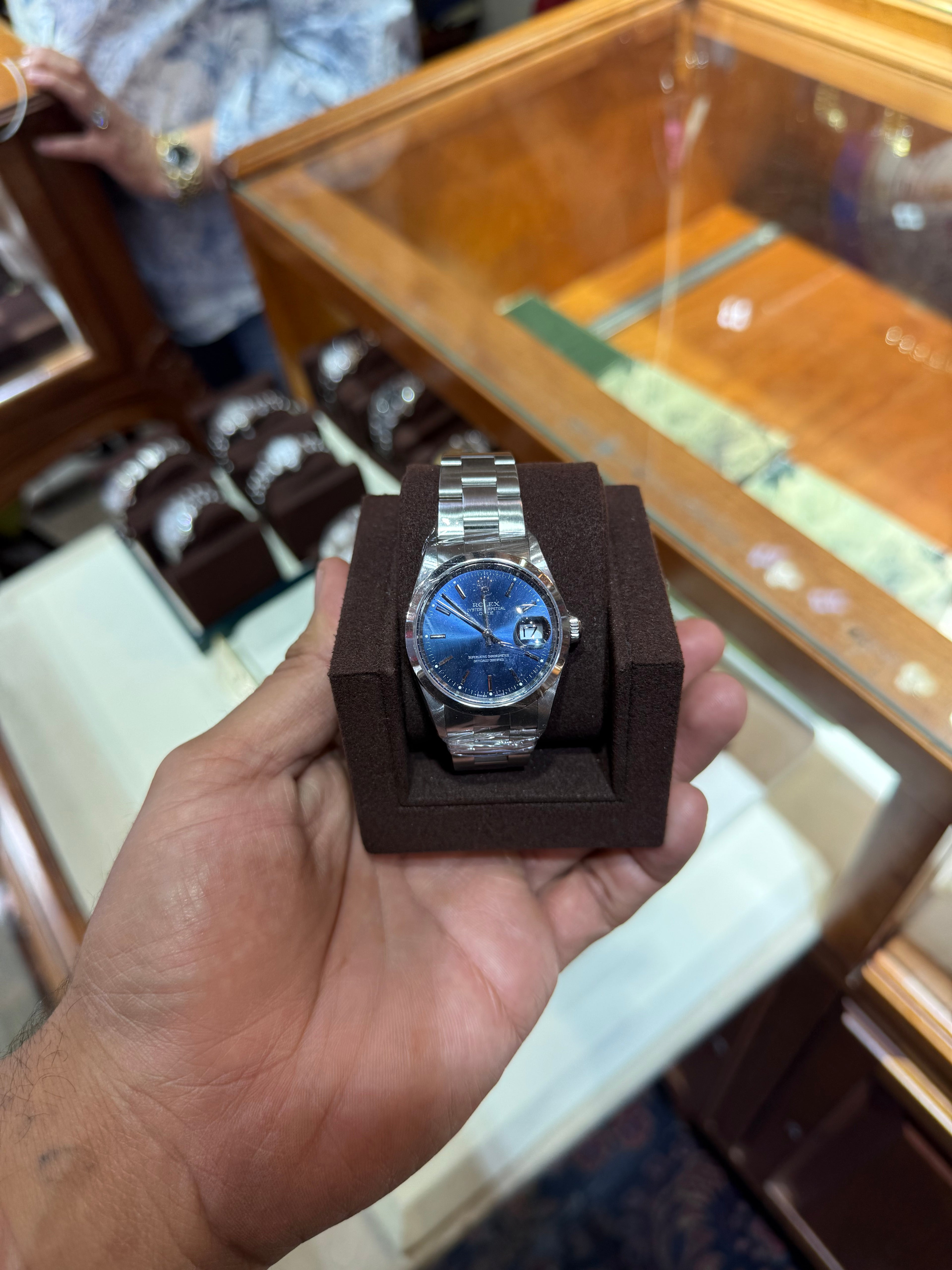 Rolex Datejust 36MM Blue Stick Dial w/ Box