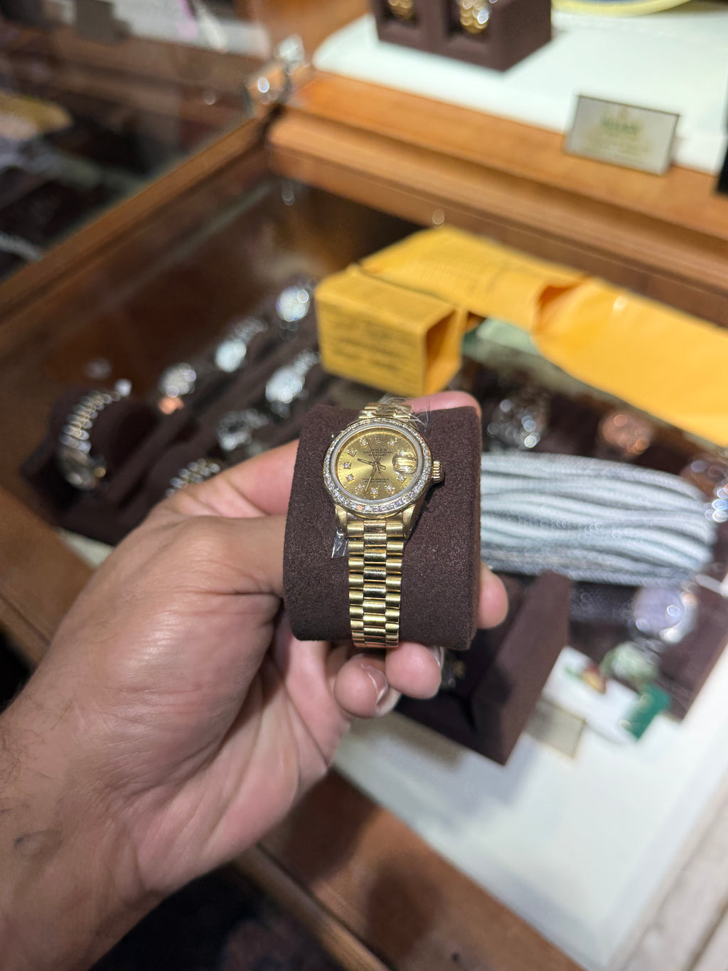 Rolex Day Date President 26MM Am Band Diamond Bezel w/ Box