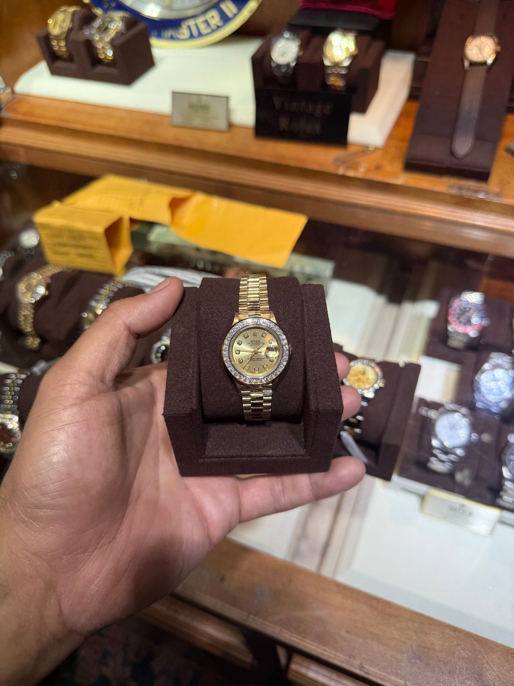 Rolex Day Date 26MM Factory Diamond Bezel and Dial w/ Box and Papers