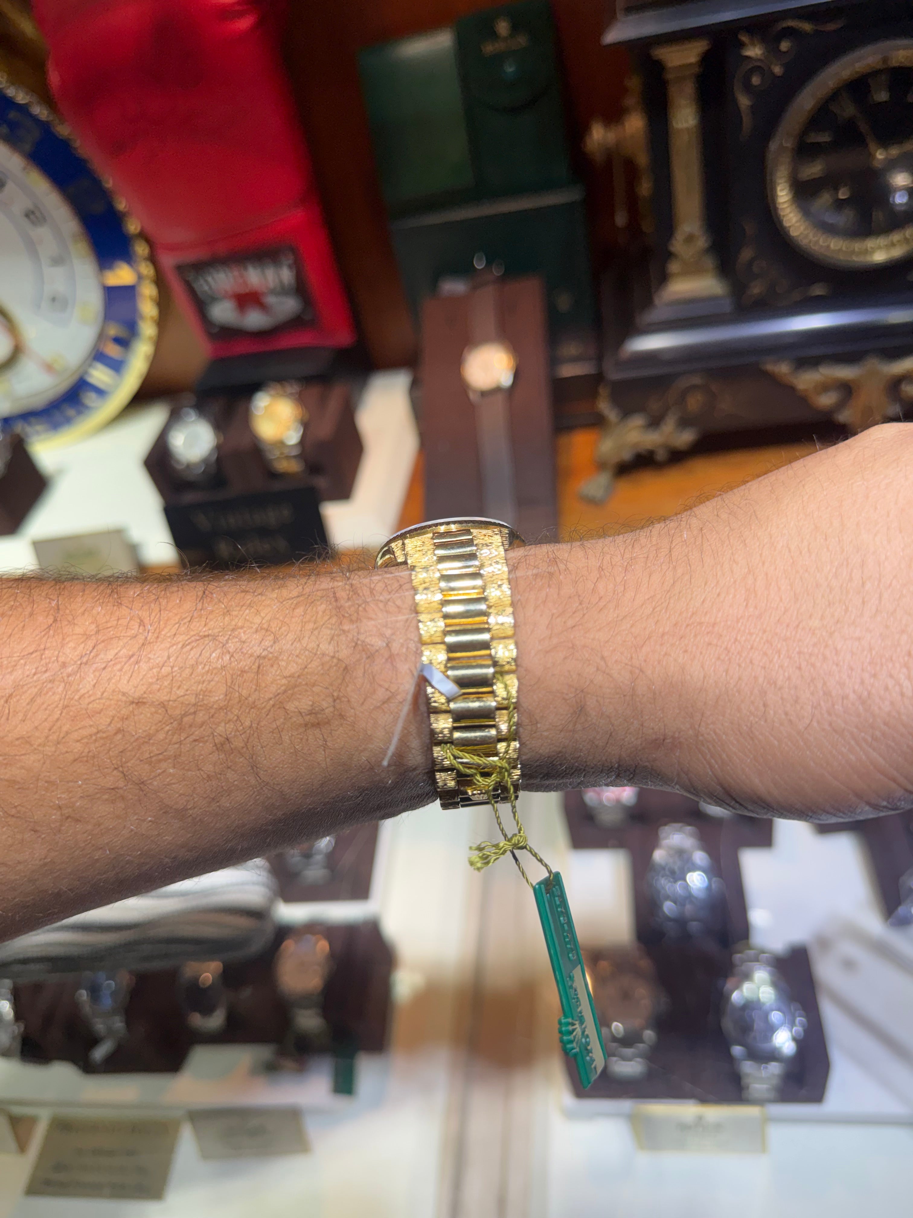 Rolex Day Date 36MM Rare Outter Bark Finish Wood Dial