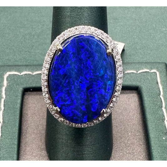 Opal Diamond cocktail ring