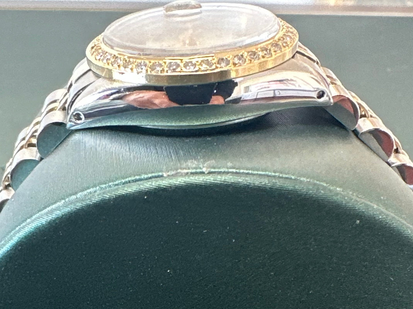Rolex Datejust 26 two tone diamond bezel silver dial