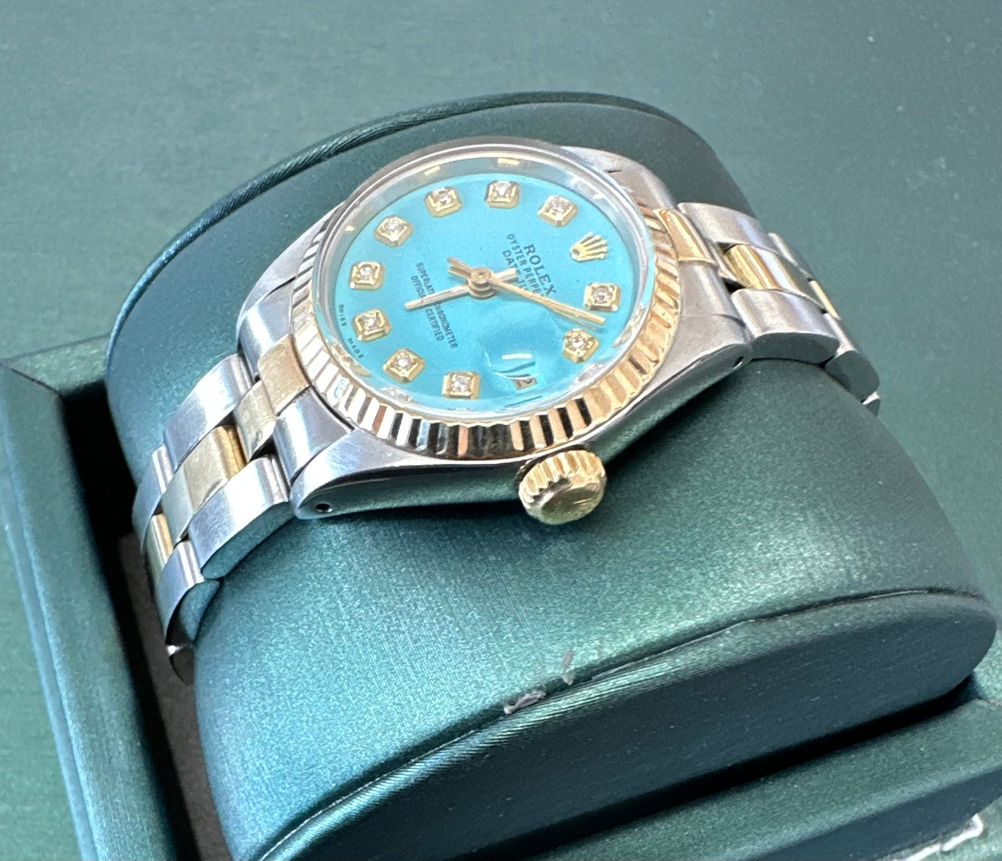 Rolex Datejust 26mm two tone Tiffany dial