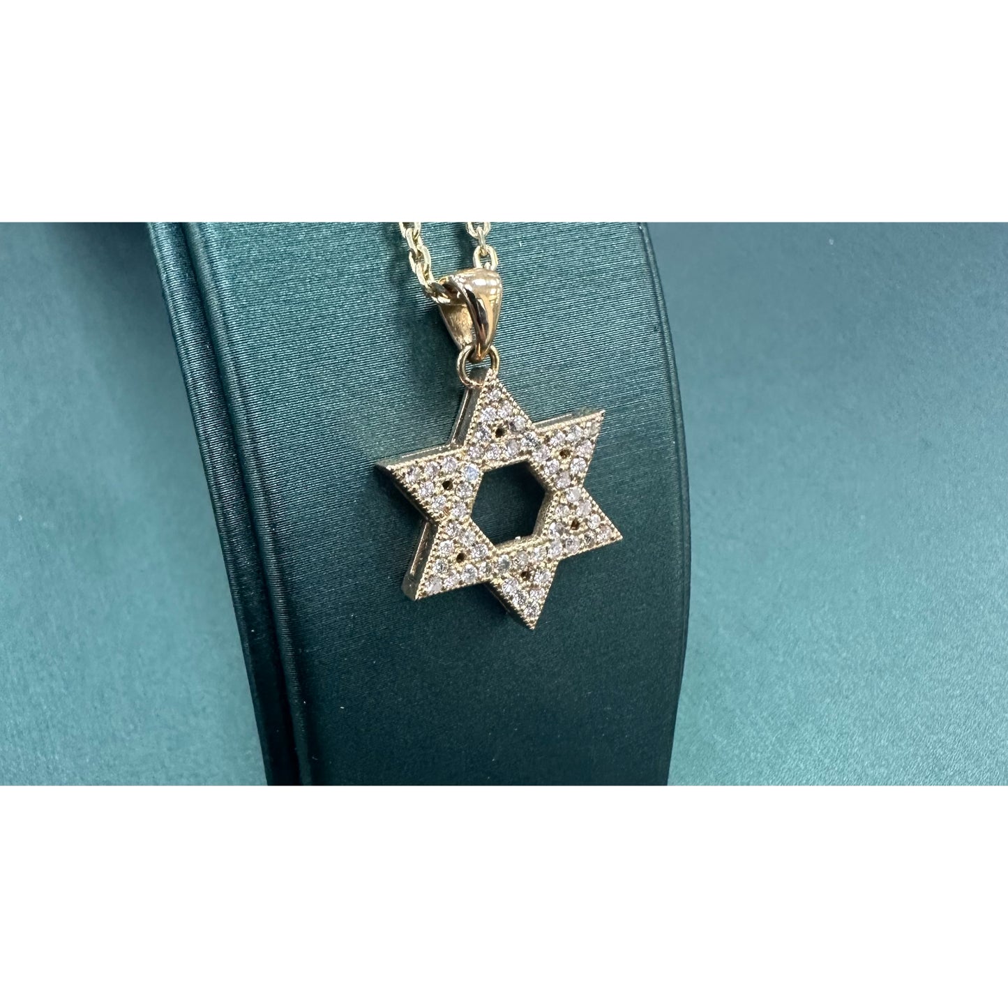 Star of David diamond pendant .52 ct