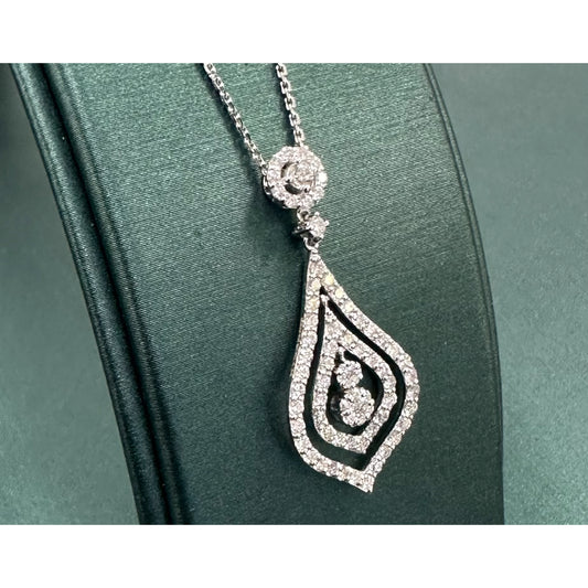 Triple Diamond tear drop necklace