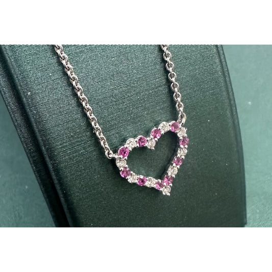 Polka dot sapphire and diamond necklace