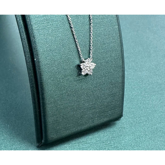 Mini diamond flower necklace