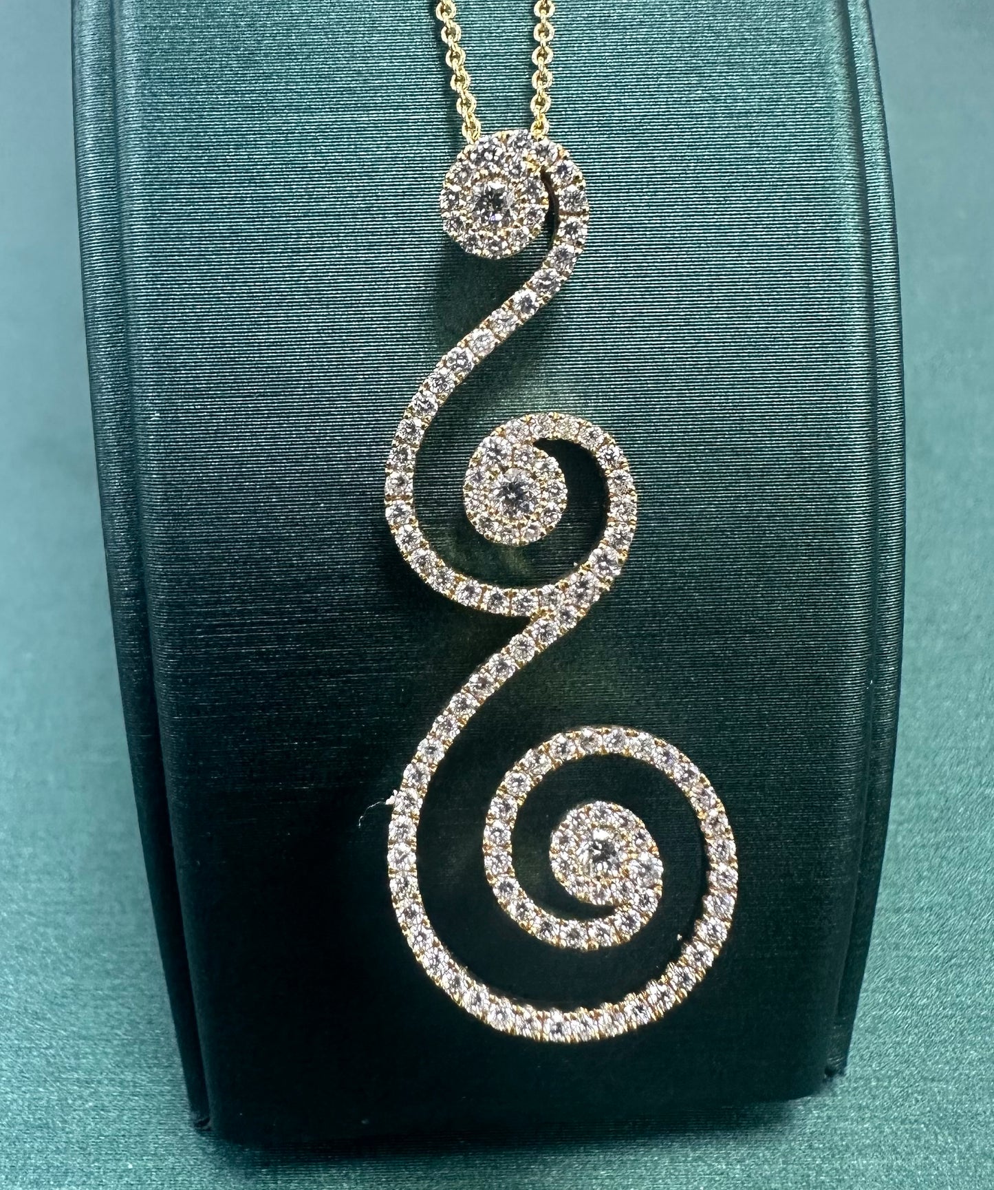 Symphony swirl diamond necklace