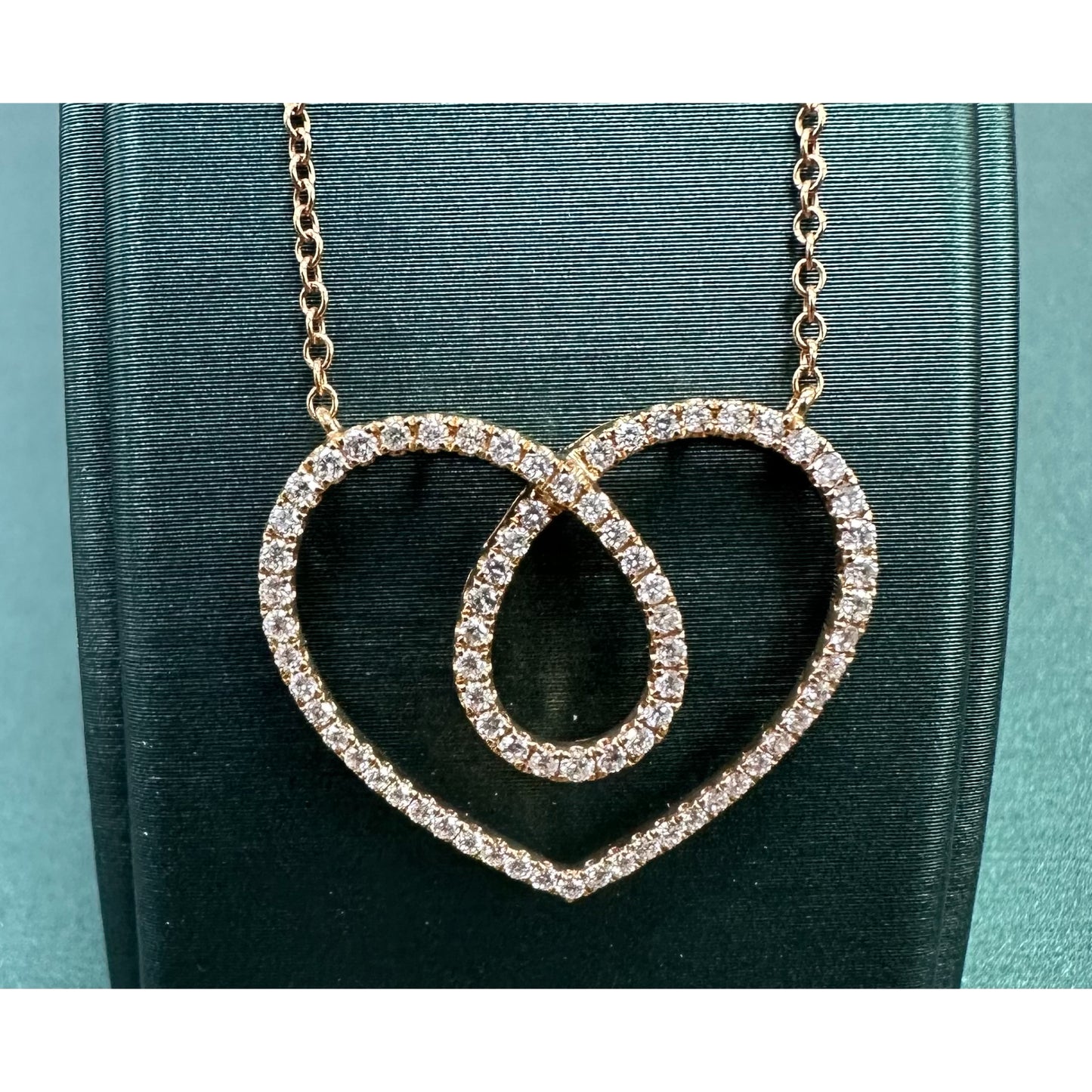Diamond cursive heart pendant