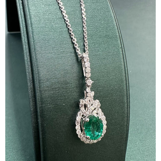 The lock Aztec emerald and diamond necklace