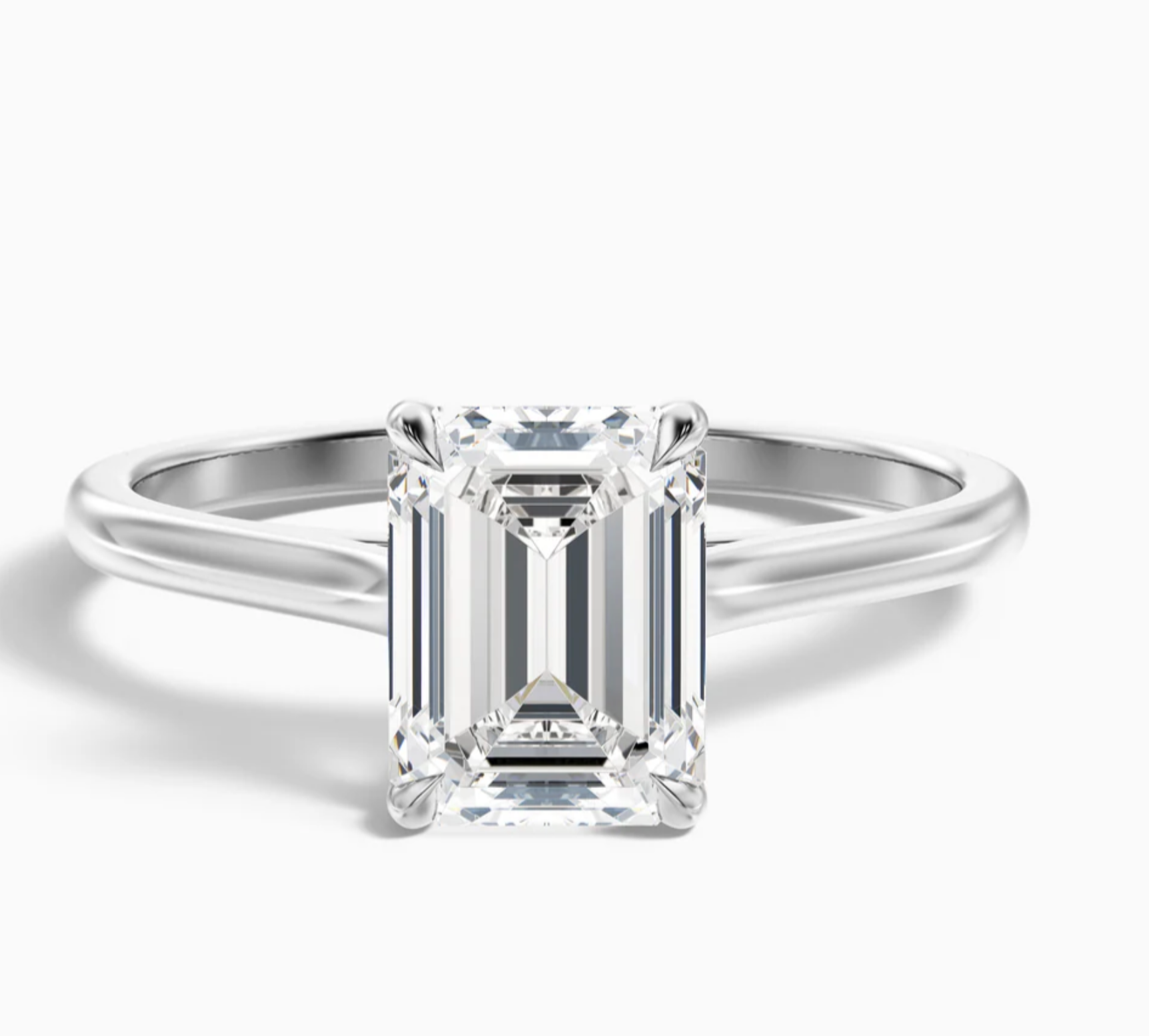 5.5ct Emerald Cut Solitaire Diamond Wedding Ring