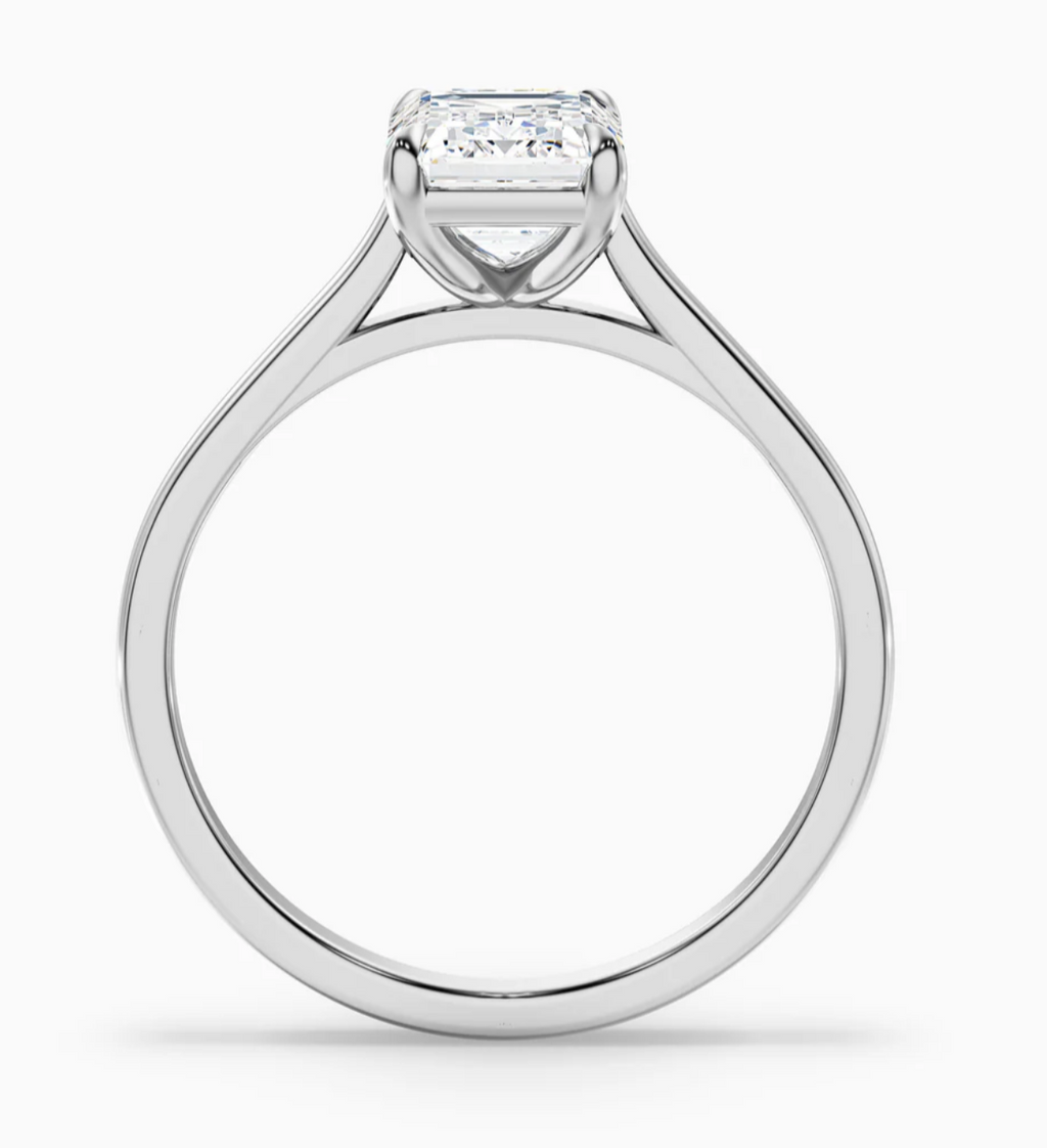 5.5ct Emerald Cut Solitaire Diamond Wedding Ring