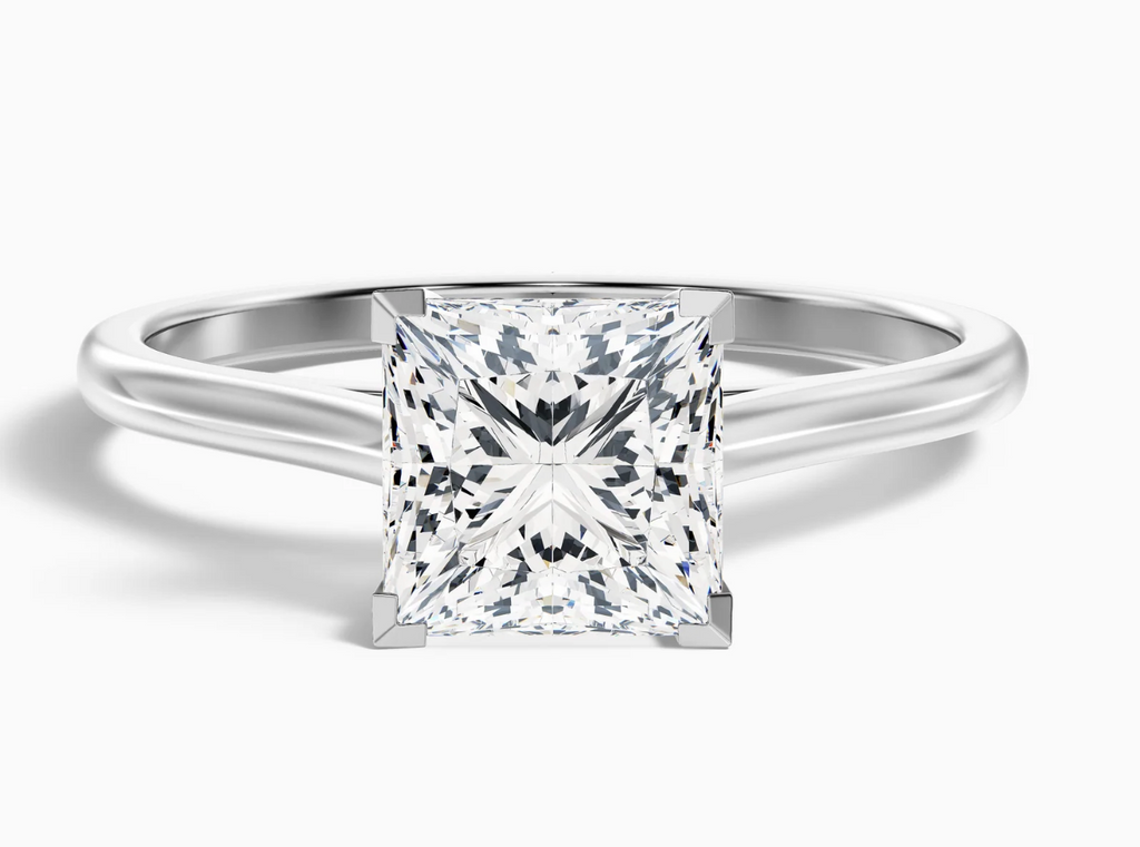 6ct Princess Cut Solitaire Diamond Wedding Ring