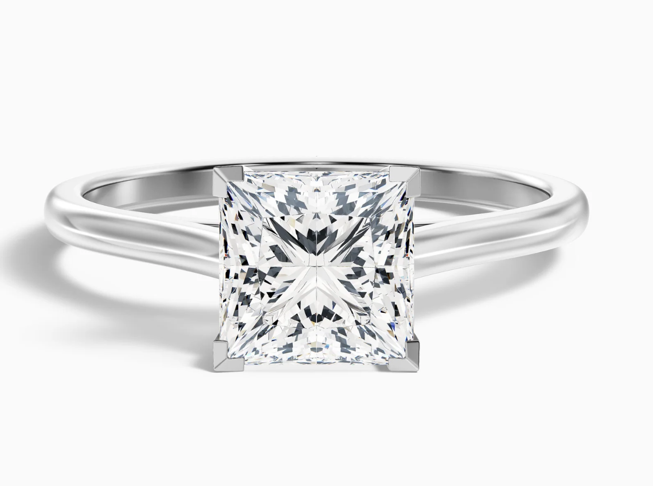 6ct Princess Cut Solitaire Diamond Wedding Ring