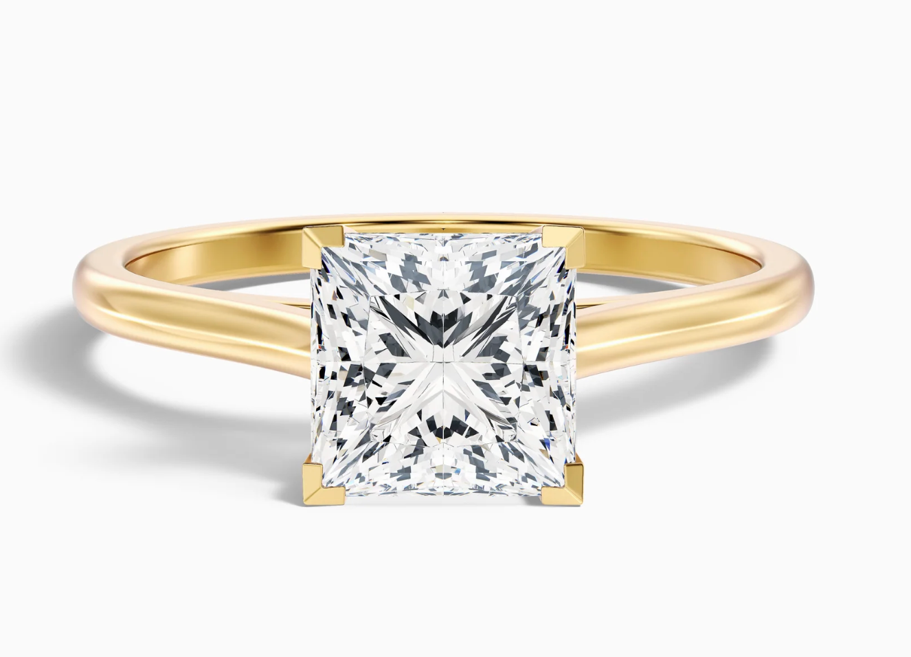 6ct Princess Cut Solitaire Diamond Wedding Ring