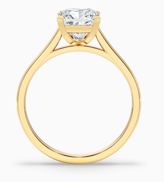 6ct Princess Cut Solitaire Diamond Wedding Ring