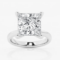 9ct Princess Cut Solitaire Diamond Wedding Ring