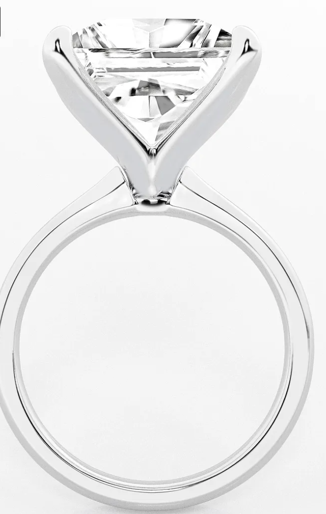 7ct Princess Cut Solitaire Diamond Wedding Ring