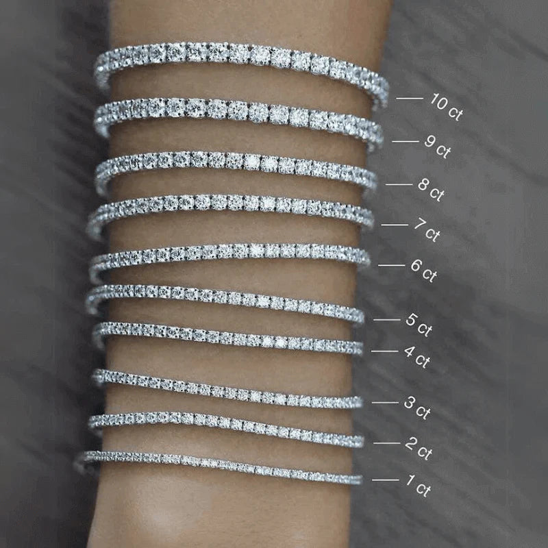 2ct Lab Diamond Gold Tennis Bracelet