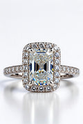 3 Carat Emerald Cut Halo Diamond Engagement Ring