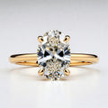 8.5ct Oval Cut Solitaire Diamond Wedding Ring