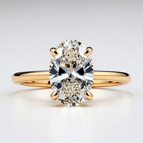 10ct Oval Cut Solitaire Diamond Wedding Ring