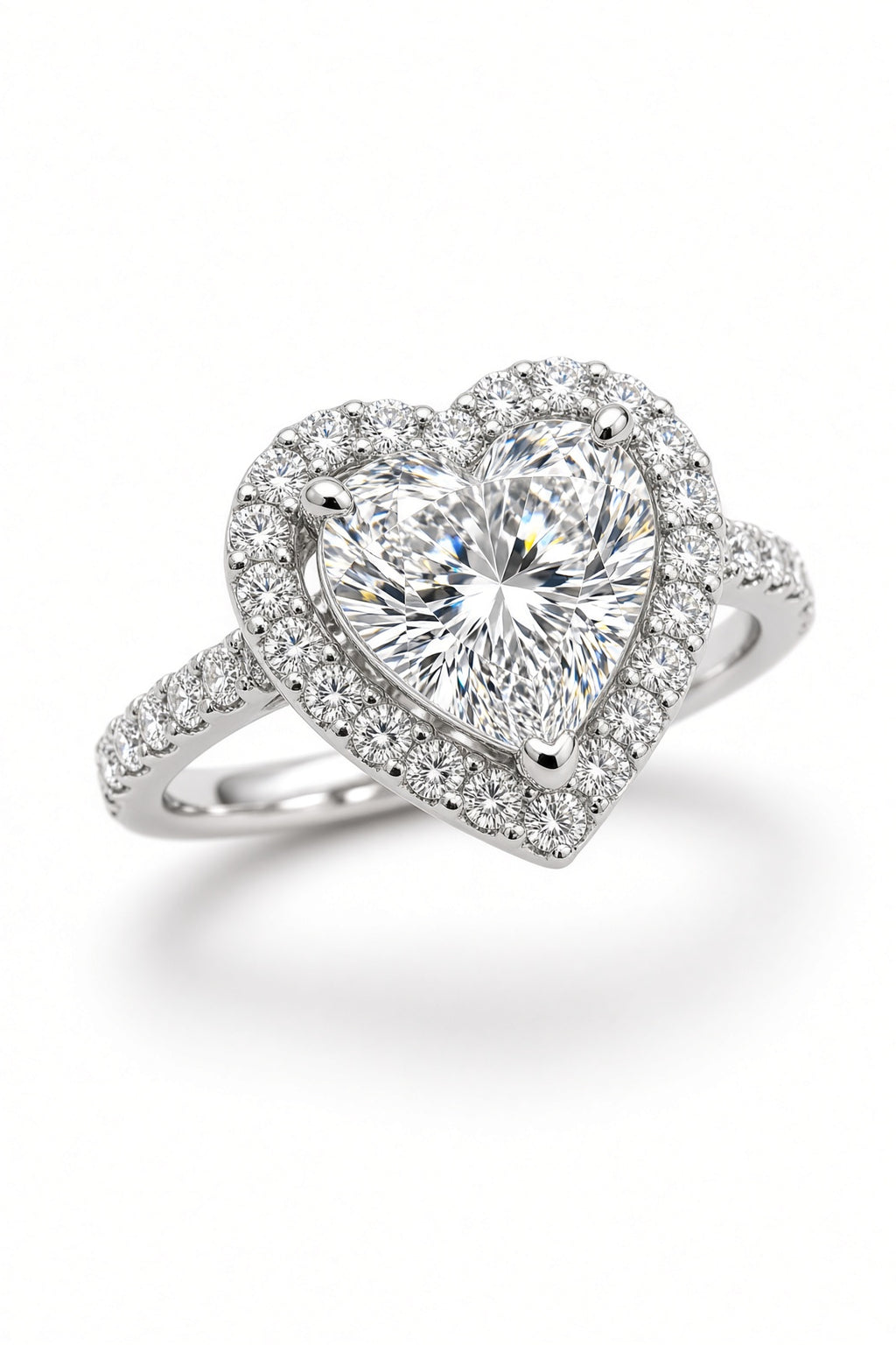 5.5 Carat Heart Cut Halo Diamond Engagement Ring