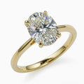 4ct Oval Cut Solitaire Diamond Wedding Ring