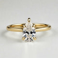 1ct Pear Cut Solitaire Diamond Wedding Ring