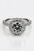 3 Carat Round Cut Halo Diamond Engagement Ring
