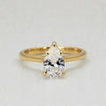 2.5ct Pear Cut Solitaire Diamond Wedding Ring