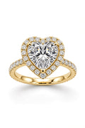4 Carat Heart Cut Halo Diamond Engagement Ring