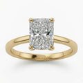 2ct Radiant Cut Solitaire Diamond Wedding Ring