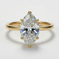5.5ct Marquise Cut Solitaire Diamond Wedding Ring
