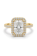 5.5 Carat Radiant Cut Halo Diamond Engagement Ring