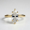 4ct Marquise Cut Solitaire Diamond Wedding Ring
