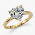 3ct Heart Cut Solitaire Diamond Wedding Ring