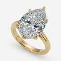 10ct Pear Cut Solitaire Diamond Wedding Ring