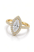 2.5 Carat Marquise Cut Halo Diamond Engagement Ring