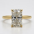 9ct Radiant Cut Solitaire Diamond Wedding Ring