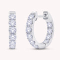 1ct Huggie Hoop Earrings Round Cut Lab Grown Diamond Earring