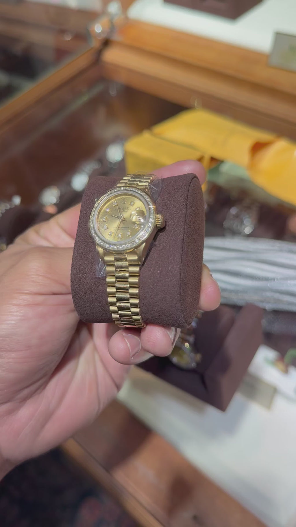 Rolex Day Date President 26MM Am Band Diamond Bezel w/ Box