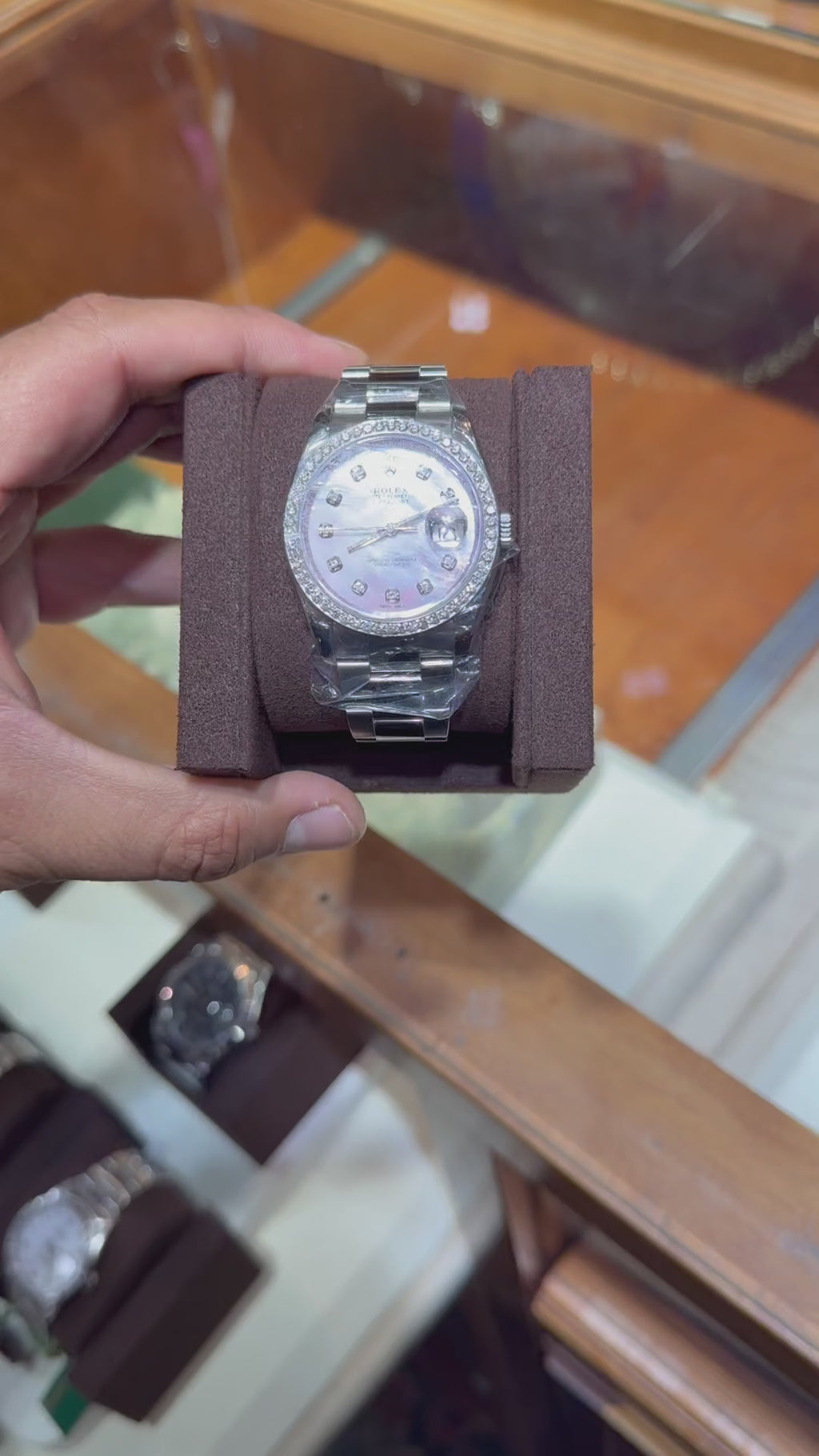 Rolex Datejust 36MM Pink Diamond Dial Diamond Bezel Box Only